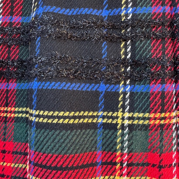 NWOT J.Crew plaid with metalic detail skirt - Picture 4 of 9
